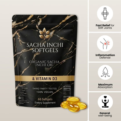 Athera Softgels | Organic Sacha Inchi Oil & Vitamin D3 - Athera OrganicsAthera Softgels | Organic Sacha Inchi Oil & Vitamin D3